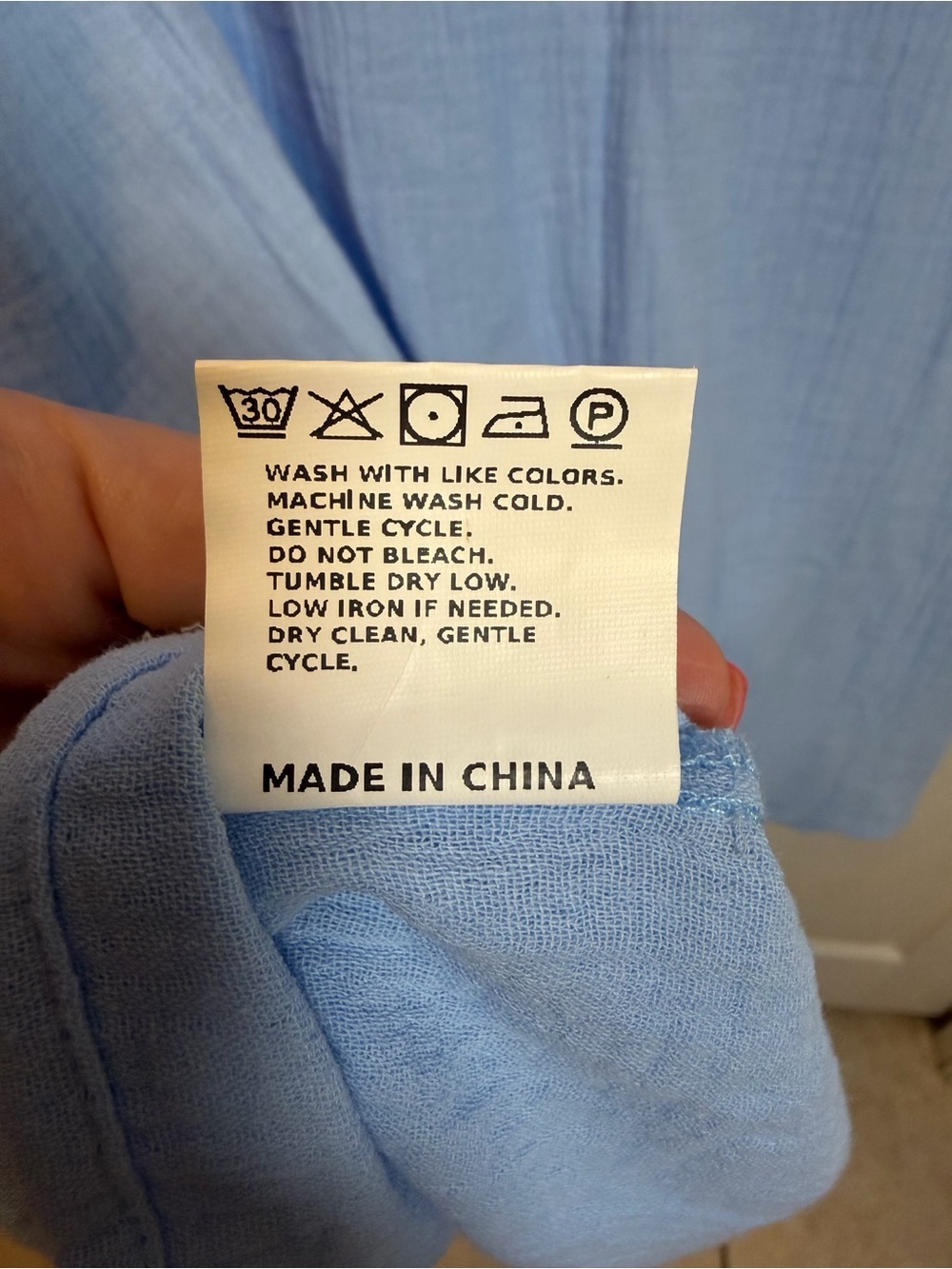 CHICME Light Blue Gauze Button Front Shirt Dress Tunic XXL Pockets - Picture 7 of 8